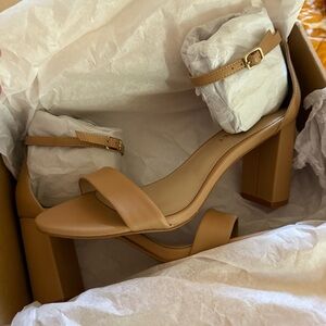 Birdy Grey Tan Block Heel Sandals